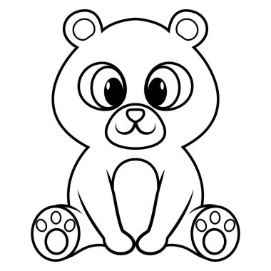 oturma sevimli ayı çizgi film gösterimi