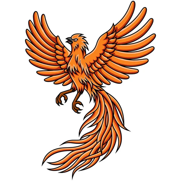 Phoenix Vogel Met Vleugels Uitgespreid — Stockfoto