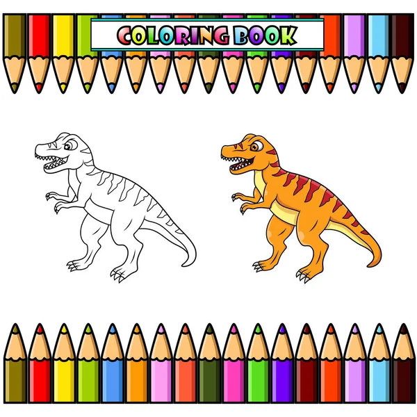 Cartoon Tyrannosaurus Für Malbuch — Stockfoto