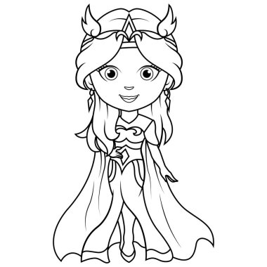 Hemera günün tanrısı Chibi maskot çizgisi sanatı