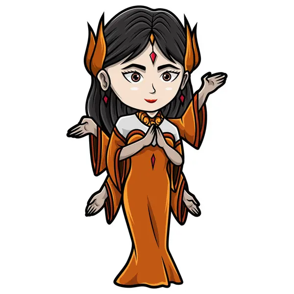 stock image Kannon goddess of mercy chibi