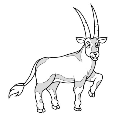 Çizgi film komik antilop ceylan çizgisi