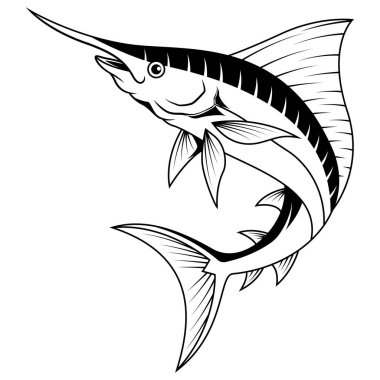 Kılıçbalığı çizgi film sanatı