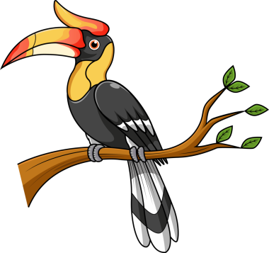 Dalda çizgi film boynuzu var.