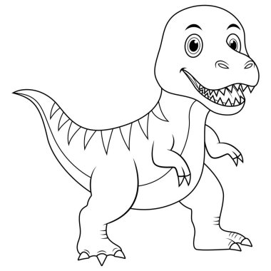 Çizgi film Tyrannosaurus Rex çizgi sanatı