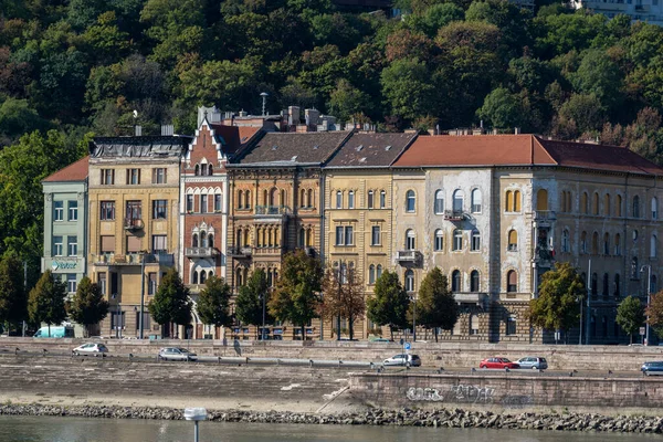 stock image Budapest, Hungary - 3 September 2022: Church and traditional houses in the Buda part of Budapest