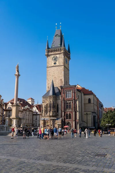 Praga Repubblica Ceca Settembre 2022 Vecchio Municipio Sulla Piazza Della — Foto Stock
