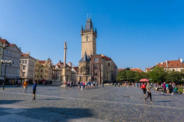 Praga Repubblica Ceca Settembre 2022 Vecchio Municipio Sulla Piazza Della — Foto Stock