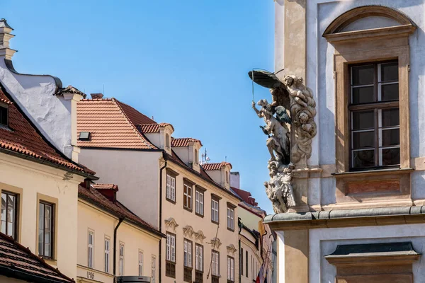 Praga Repubblica Ceca Settembre 2022 Statue Sulla Facciata Del Ministero — Foto Stock