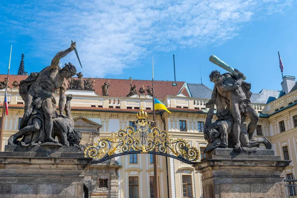 Praga República Checa Septiembre 2022 Lucha Libre Titanes Esculturas Parte — Foto de Stock