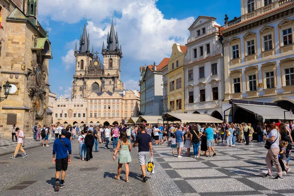 Praga República Checa Septiembre 2022 Gente Caminando Por Plaza Ciudad — Foto de Stock