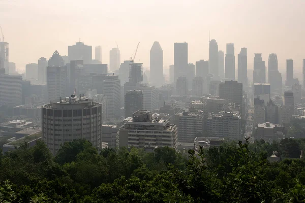 Montreal Junio 2023 Montreal Downtown Humo Los Incendios Forestales Canadienses —  Fotos de Stock