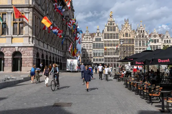 Anvers Βέλγιο Σεπτεμβρίου 2022 Δημαρχείο Της Αμβέρσας Στο Grote Markt Εικόνα Αρχείου