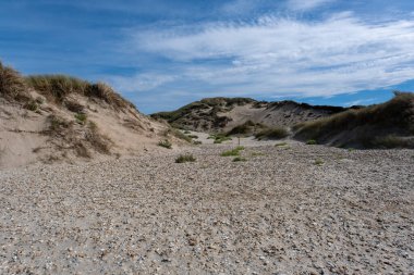 Fransa 'nın Hauts de France bölgesindeki Dunes de la Slack