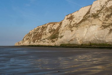 Cap Blanc Nez uçurumu Escalles ve Calais yakınlarında, Pas-de-Calais, Fransa