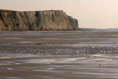 Cap Blanc Nez uçurumu Escalles ve Calais yakınlarında, Pas-de-Calais, Fransa