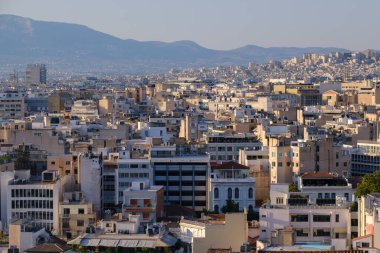 Atina, GR - 29 Temmuz 2023: Atina 'nın panoramik manzarası, Yunanistan' ın başkenti