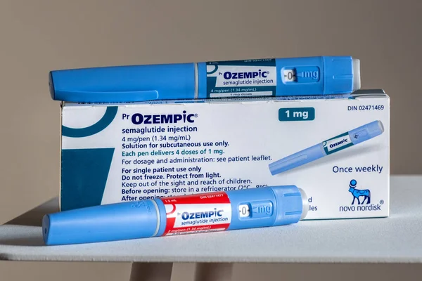 몬트리올 11월 2023 Ozempic Semaglutide Ozempic은 비만에 약물입니다 로열티 프리 스톡 사진
