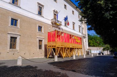 Roma, IT - 11 Ağustos 2023: Villa Medici Cephesi