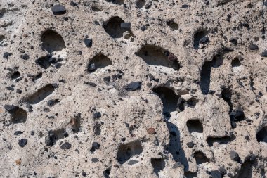 Yunanistan 'ın Santorini kentindeki Vesicular bazalt' ın kapatılması