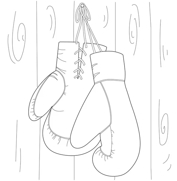 Εικονογράφηση Φορέα Γάντια Πυγμαχίας Γάντια Πυγμαχίας Που Κρέμονται Εικονίδιο Αθλητισμός — Διανυσματικό Αρχείο