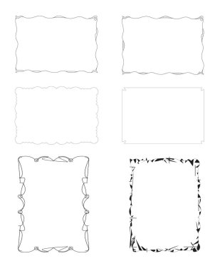 Dikdörtgen çerçeve vektör resmi koleksiyonu
