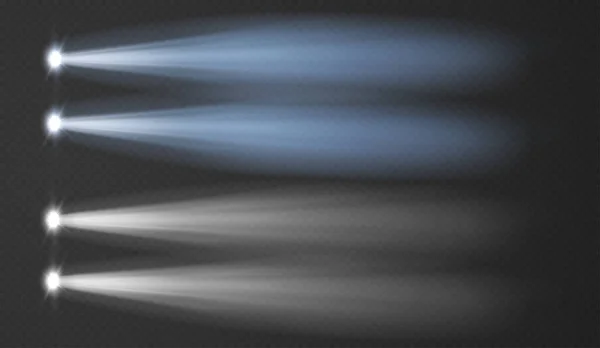 Lumière Automobile Projecteur Mené Par Transport Lumineux Phare Lumineux Blanc — Image vectorielle