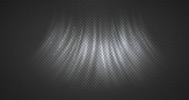 Fresh air flow. Effect of air conditioning waves on transparent background.