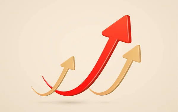 Business Arrows Direction Concept Upward Movement Market Growth World Economy — Stock Vector