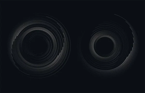 Спіральна Кругова Хвиля Лініями Звуковий Ритм Динамічний Геометричний Перехід Темному — стоковий вектор