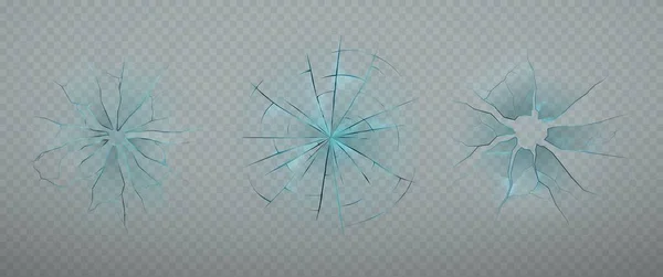 Krossat Krossat Glas Transparent Bakgrund Skärvor Glassprickor Effekt Trasiga Föremål — Stock vektor