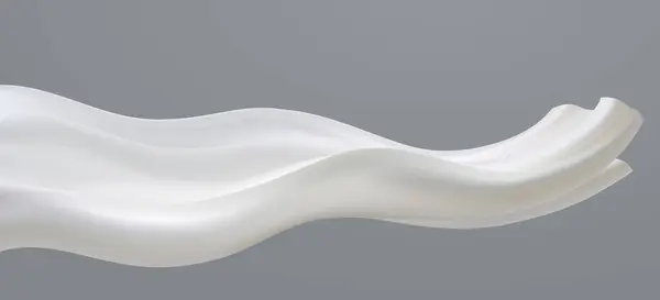 Tecido Branco Voador Cortina Tecido Horizontal Seda Lisa Vetor De Stock