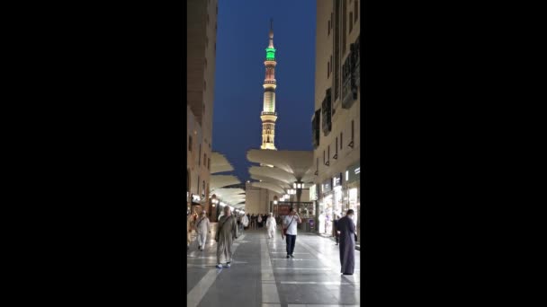 Madinah Saudi Arabia Květen 2023 Vertikální Pohled Podvečerní Pohled Jeden — Stock video