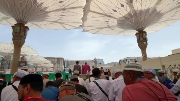 메디나 사우디 아라비아 2023 무슬림 순례자 마디나 사우디 아라비아에 나바위 — 비디오