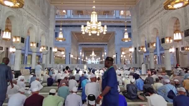 Mecca Królestwo Saudi Arabia Ksa Czerwca 2023 Widok Muzułmańskich Pielgrzymów — Wideo stockowe