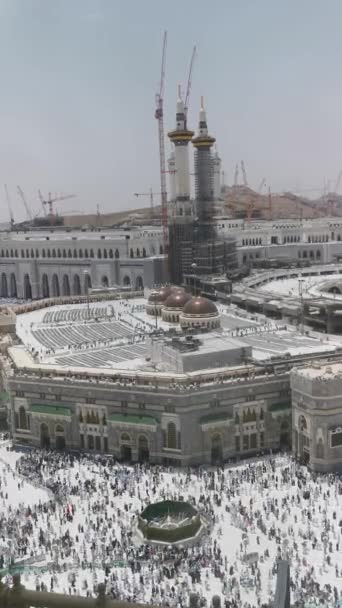 Mecca Reino Arabia Saudita Ksa Junio 2023 Imágenes Estáticas Peregrinos — Vídeos de Stock