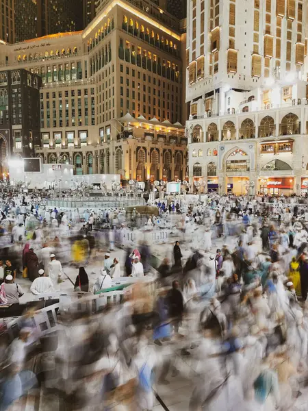 Mecca Reino Arábia Saudi Ksa Junho 2023 Desfoque Lento Movimento Imagem De Stock