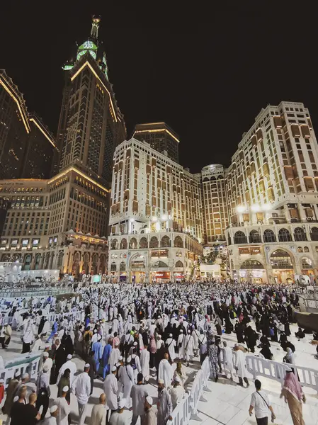 Mecca Reino Arábia Saudi Ksa Junho 2023 Peregrinos Hajj Muçulmanos Fotografia De Stock