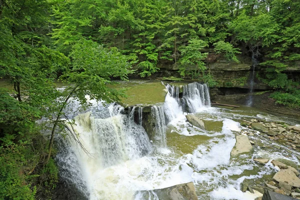 Great Falls Parque Nacional Cuyahoga Valley Ohio Fotos De Bancos De Imagens