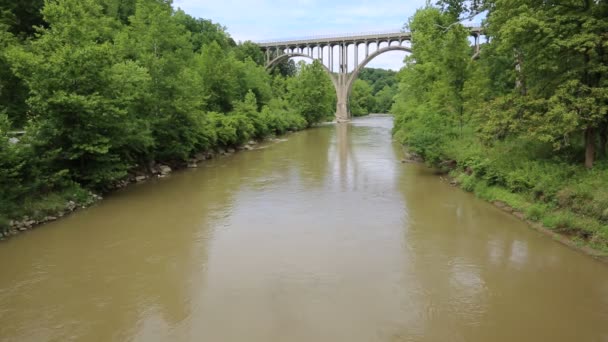 Река Куяхога Долина Куяхога Штат Огайо — стоковое видео