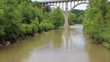 Cuyahoga River and the bridge - national park in Ohio