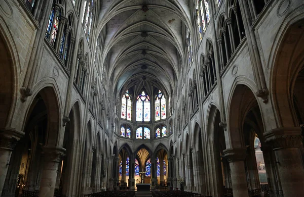 Das Hauptschiff Kirche Saint Severin Paris Frankreich — Stockfoto