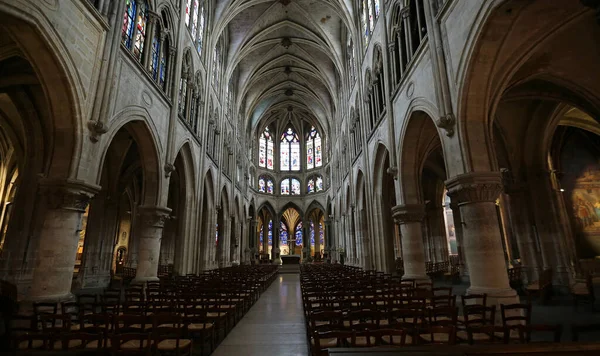Gesamtansicht Der Kirche Saint Severin Paris Frankreich — Stockfoto