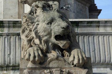 Saint-Sulpice Çeşmesi 'nde aslan heykeli, 1848 - Paris, Fransa