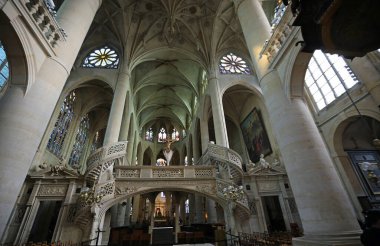 Saint-Etienne-Du-Mont korosu Paris Fransa