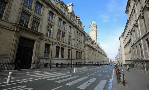Вулиця Сорбонною Паризькою Францією — стокове фото
