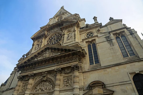 Fachada Frontal Saint Etienne Mont Paris Francia —  Fotos de Stock