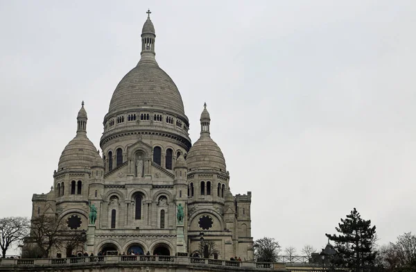 Basílica Colina Basílica Sagrado Coeur Paris França — Fotografia de Stock