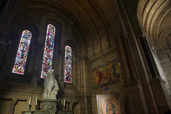 Kapellet Med Pieta Sacre Coeur Basilica Paris Frankrike — Stockfoto