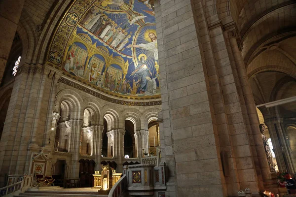 Der Altar Der Basilika Sacre Coeur Paris Frankreich — Stockfoto